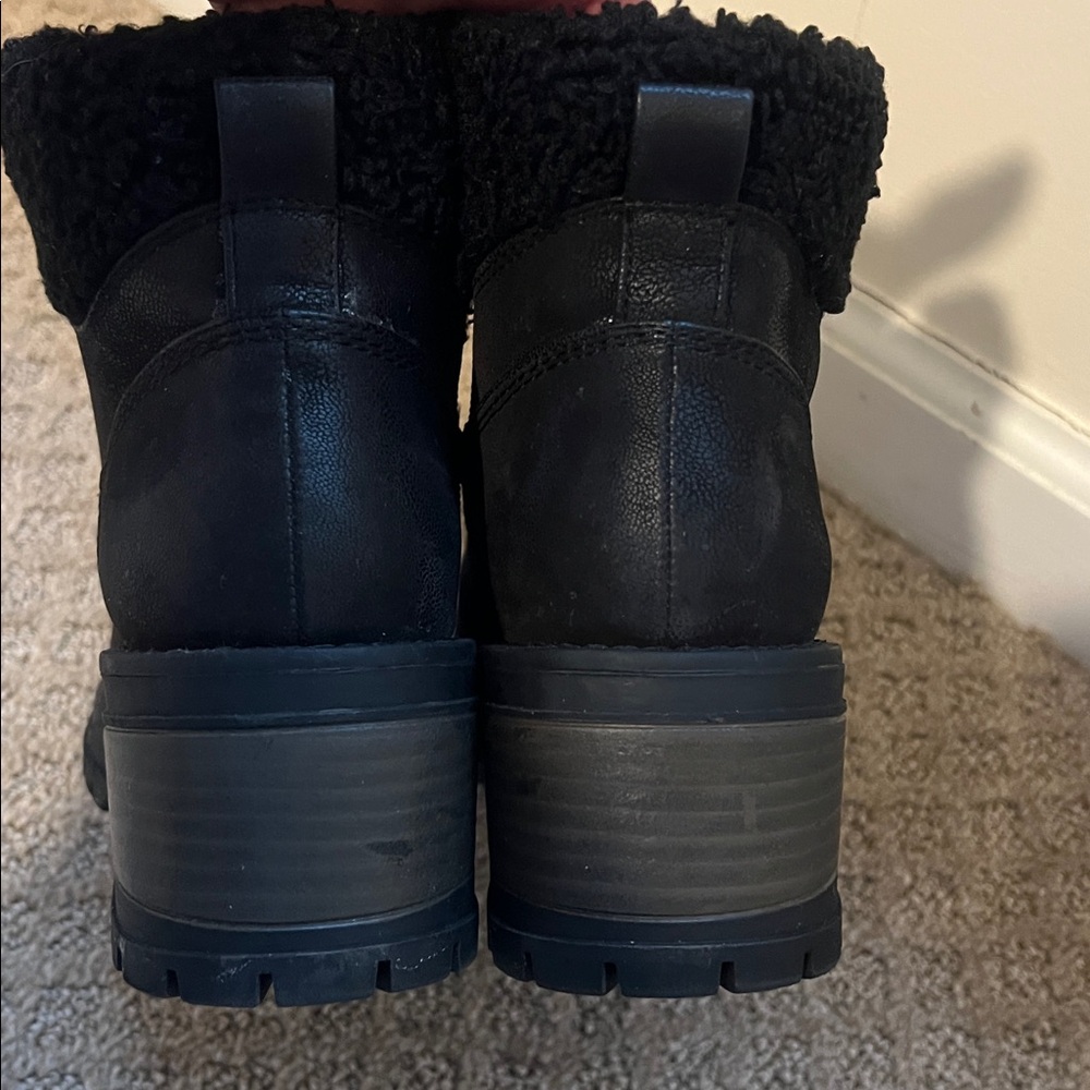 Women's Black Ankle Boots - Picture 4 of 5